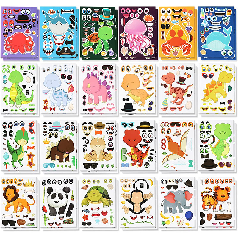 12/24 folhas fazer um rosto ad - Zoo Party Games avaliação e preço