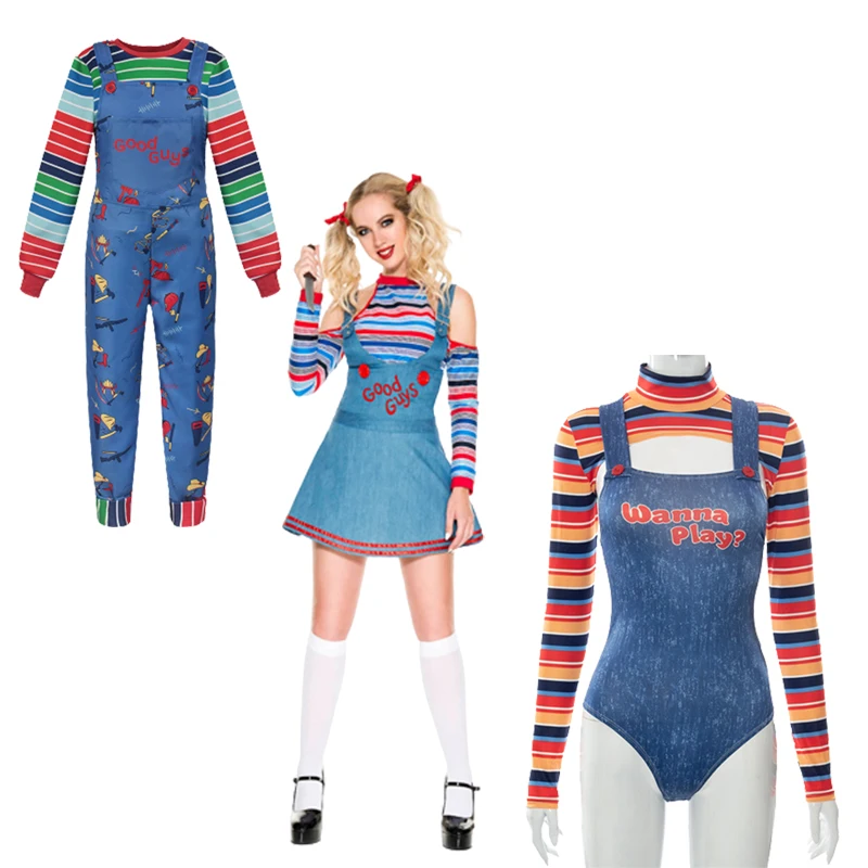 2025 chucky cosplay traje cami - Party Games For Adults And Kids avaliação e preço